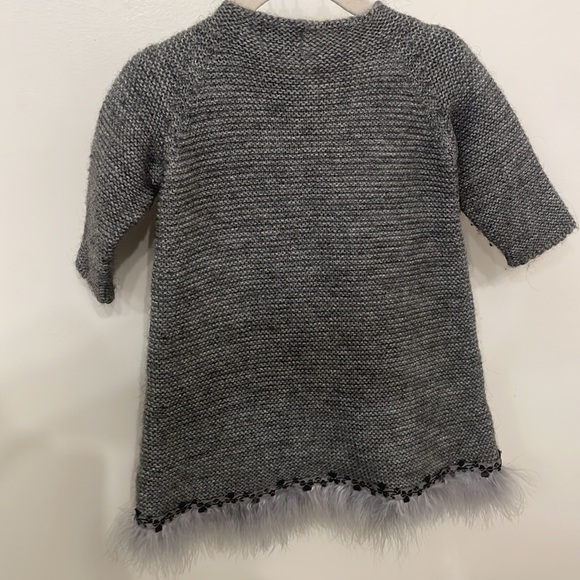 Alpaca Wool Grey Sweater Coat - Picture 3 of 3